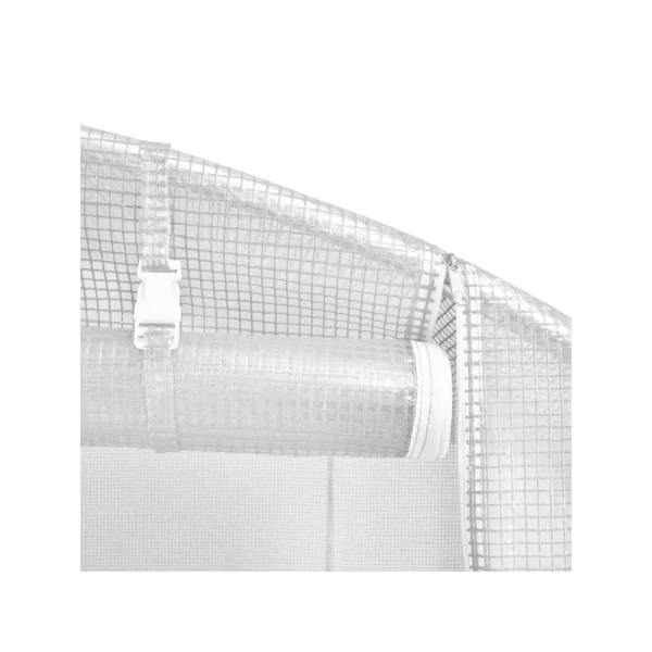 Serre de jardin 16 m² 400x400 cm Blanche Serre Tunnel de jardin Serre plantation Serre potager