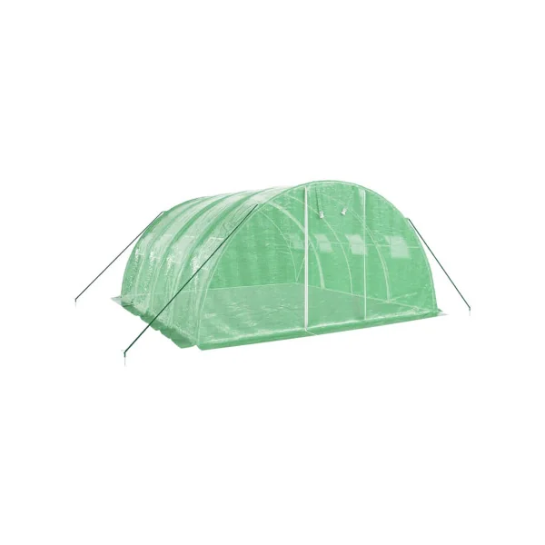 Serre de jardin 16 m² 400x400 cm Verte Serre Tunnel de jardin Serre plantation Serre potager
