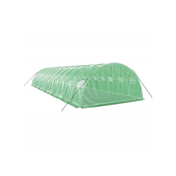 Serre de jardin 64 m² 1600x400 cm Verte Serre Tunnel de jardin Serre plantation Serre potager