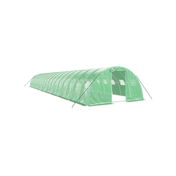 Serre de jardin 72 m² 1800x400 cm Verte Serre Tunnel de jardin Serre plantation Serre potager