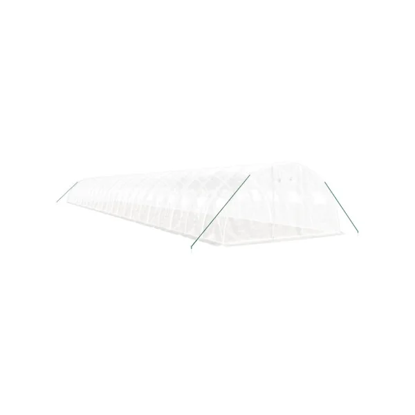 Serre de jardin 96 m² 2400x400 cm Blanche Serre Tunnel de jardin Serre plantation Serre potager