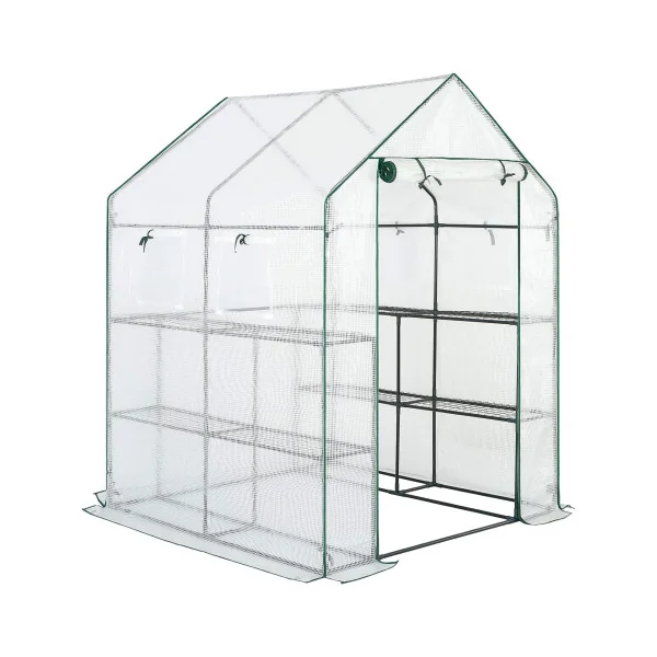 Serre de Jardin avec Etagères 2m² Protection Contre le Froid