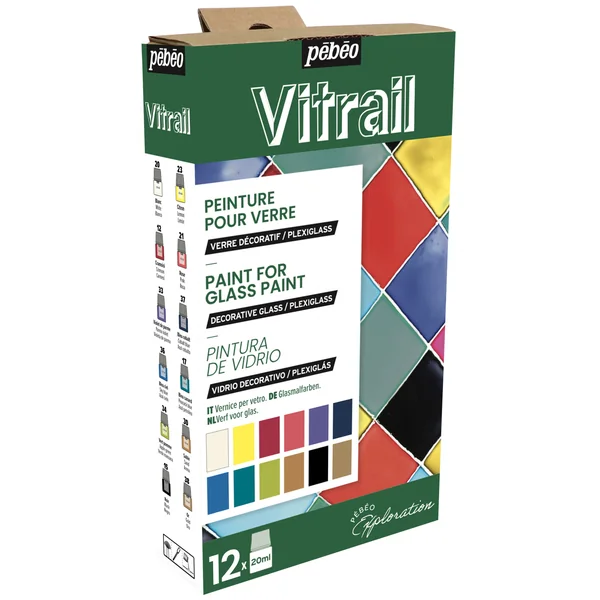 Set 6x20ml peinture Vitrail Pébéo