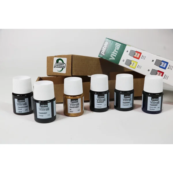 Set 6x20ml peinture Vitrail Pébéo