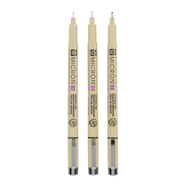 Set de 3 feutres noirs Pigma micron 0,3/ 0,4/ 0,5mm