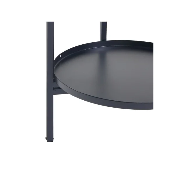 Set de 3 Supports pour Plantes Support Pots de Fleurs en Métal Noir