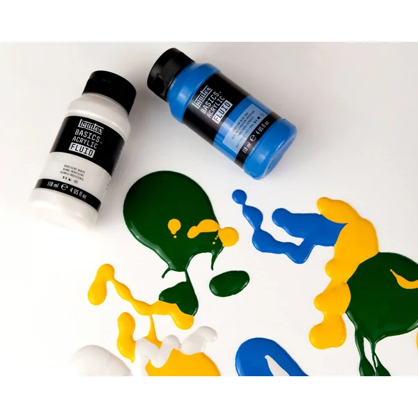 Set de 6 couleurs de 118 ml de peinture acrylique fine Basics Fluid LIQUITEX