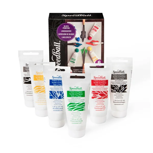 Set encre Lino Textile 6 x37 ml