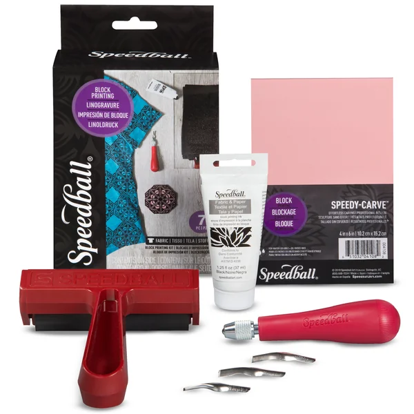 Set encre Lino Textile débutant (7 pièces)