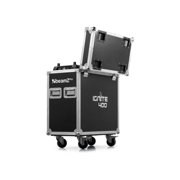 Set IGNITE400 Beamz-pro - Pack de 2 Lyres LED 400W BSW 3en1 CMY Flight Case