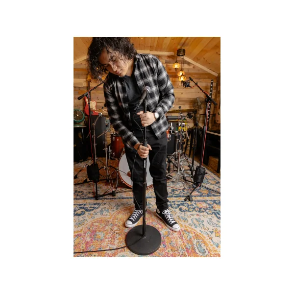SHRBMICSTAND10 SHURE BY GATOR - Droit, base ronde 25cm, réglable en hauteur 89-162cm