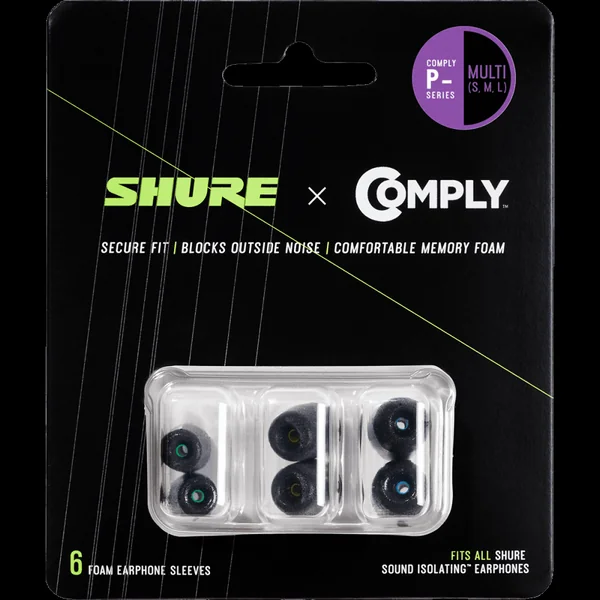 Shure Pack de mousses 6 pcs tailles S/M/L pour SE