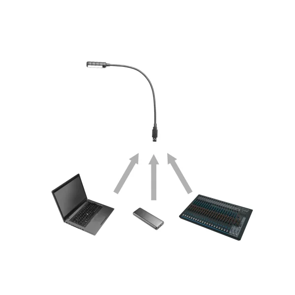 SLED 1 ULTRA USB - Lampe col de cygne, connecteur USB, 4 LEDs COB