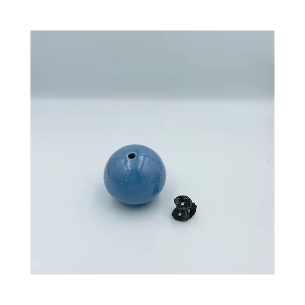 Soliflore cuisson Raku bleu – Sylvie Souton Chany