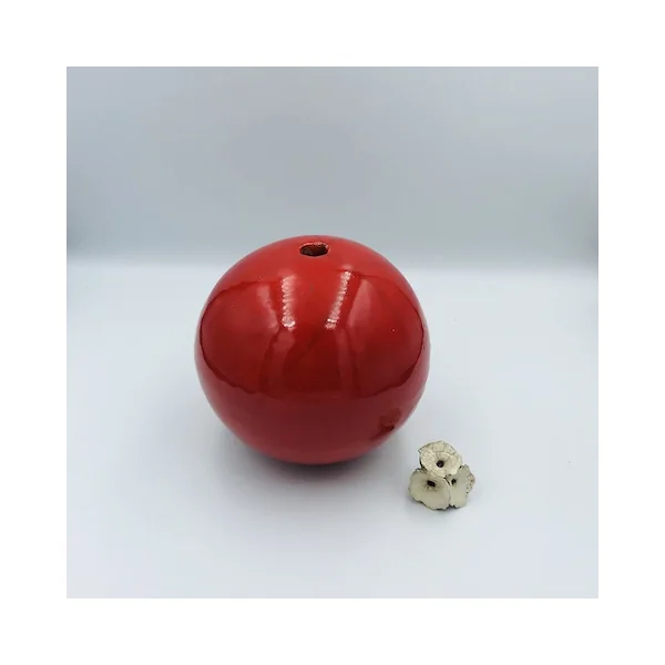 Soliflore cuisson Raku rouge – Sylvie Souton Chany