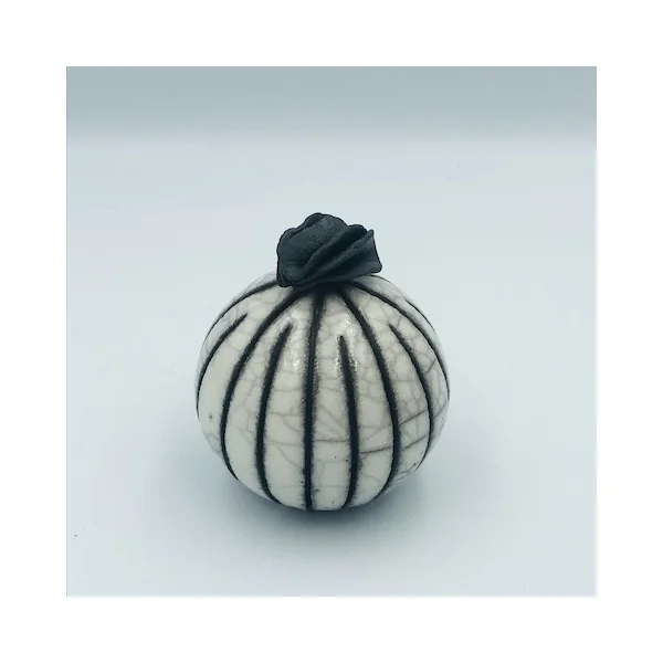 Soliflore gravé cuisson raku – Sylvie Souton Chany