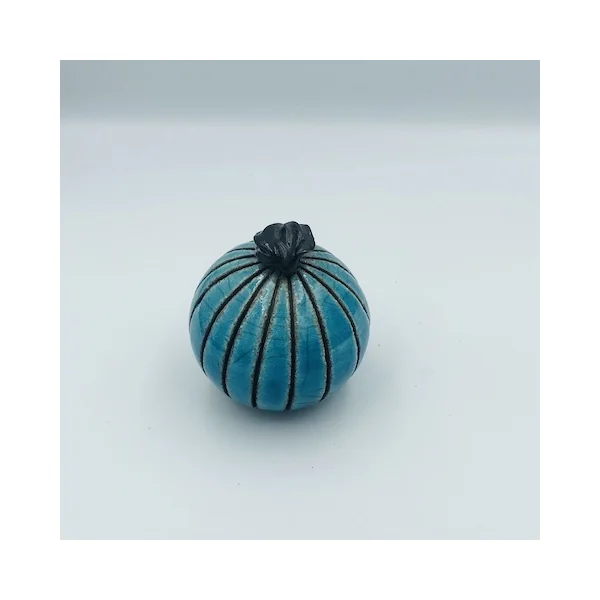 Soliflore gravé raku turquoise – Sylvie Souton Chany