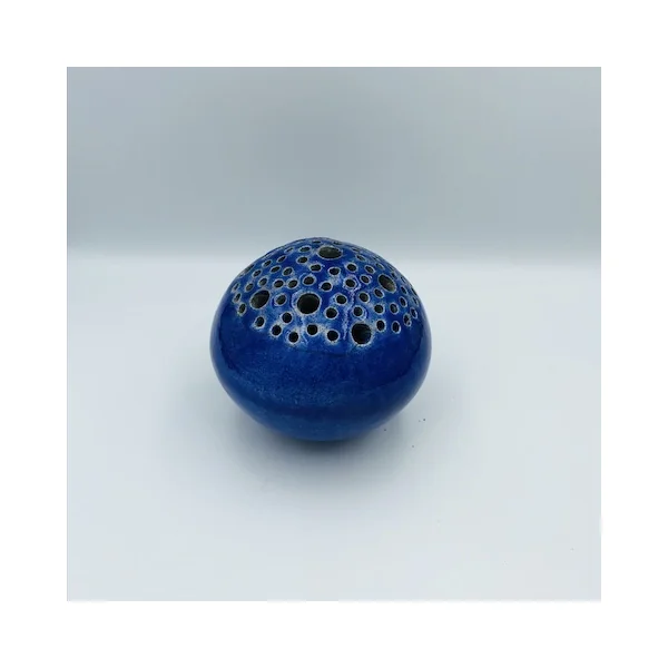 Soliflore Raku ajouré – Sylvie Souton Chany