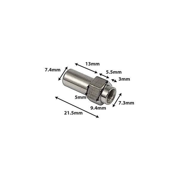 SPAREDRUM Cheminee Hexagonale Snhe21B 21mm Laiton Ressort (x4)