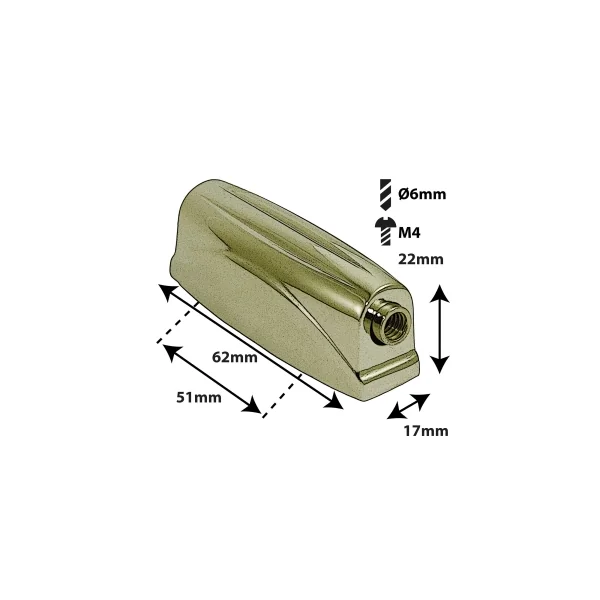 SPAREDRUM Coquille Caisse Claire Entre-Axe = 51mm (x1) Gold