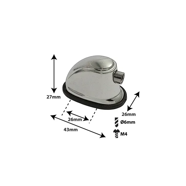 SPAREDRUM Coquille Grosse Caisse Entre-Axe = 26mm (x1)