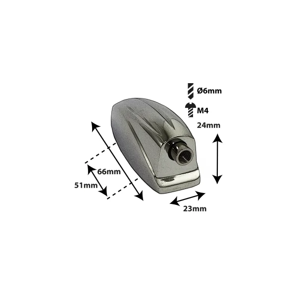 SPAREDRUM Coquille Grosse Caisse Entre-Axe = 51mm (x1) Black