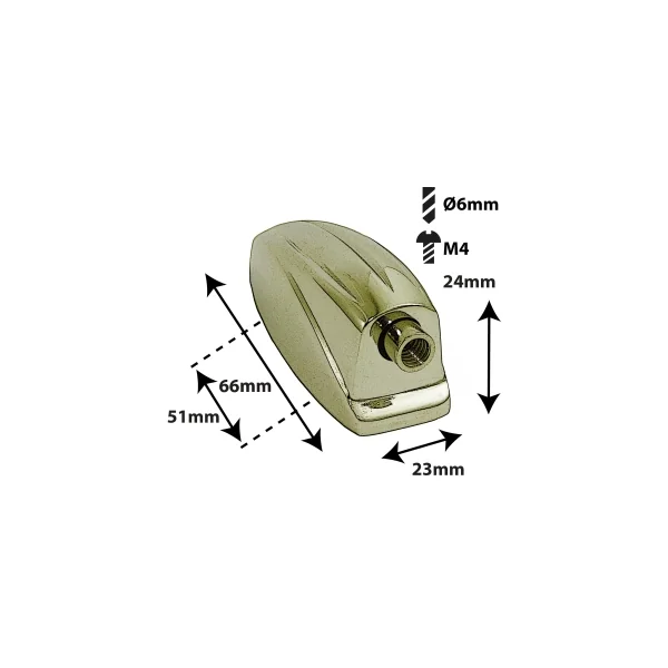 SPAREDRUM Coquille Grosse Caisse Entre-Axe = 51mm (x1) Gold