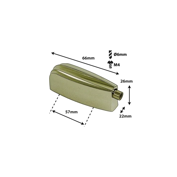SPAREDRUM Coquille Grosse Caisse Entre-Axe = 57mm (x1) Gold