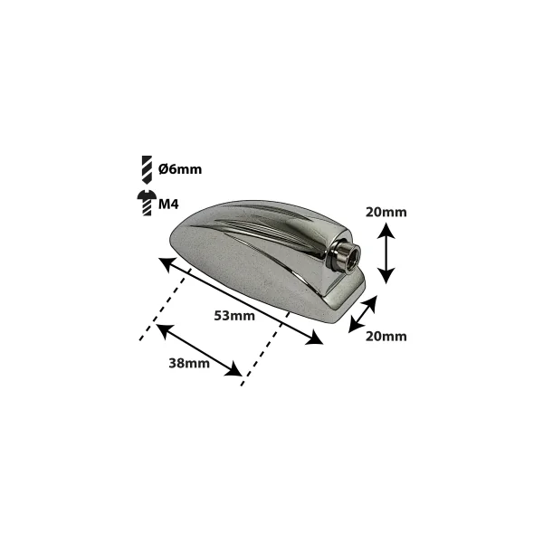 SPAREDRUM Coquille Tm/Caisse Claire/Grosse Caisse Entre-Axe = 38mm (x1) Black