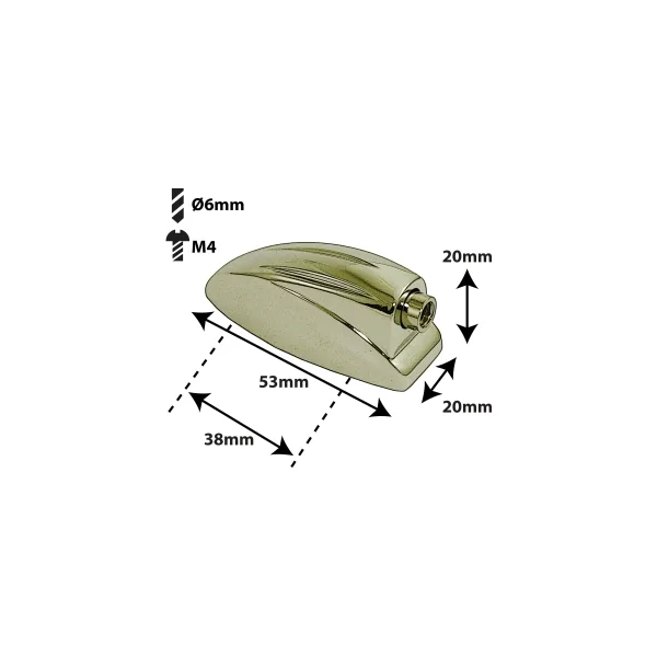 SPAREDRUM Coquille Tm/Caisse Claire/Grosse Caisse Entre-Axe = 38mm (x1) Gold