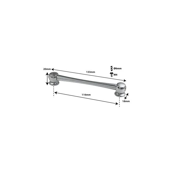 SPAREDRUM Coquille Tube Lug Double Tirant 116mm