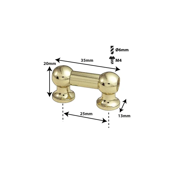 SPAREDRUM Coquille Tube Lug Double Tirant 25mm Gold