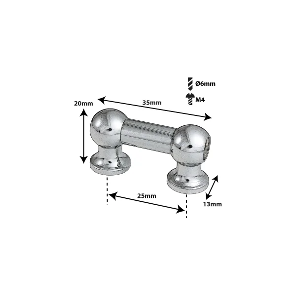 SPAREDRUM Coquille Tube Lug Double Tirant 25mm