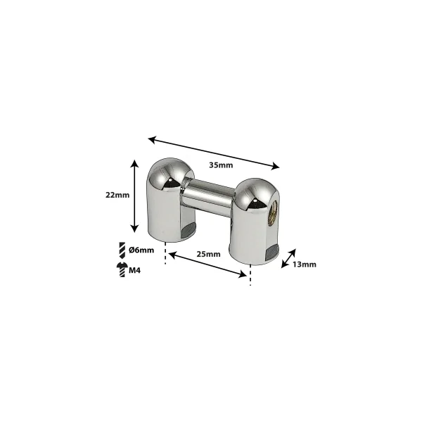SPAREDRUM Coquille Tube Lug Double Tirant 25mm