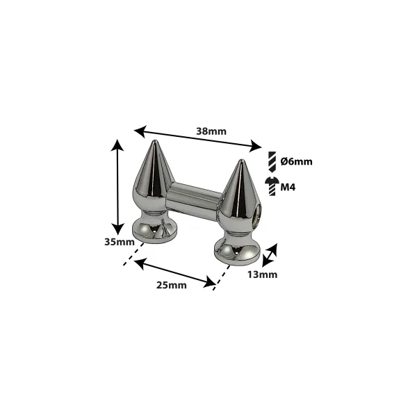 SPAREDRUM Coquille Tube Lug Double Tirant 25mm