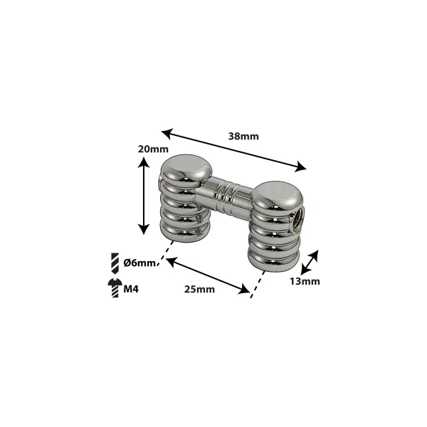 SPAREDRUM Coquille Tube Lug Double Tirant 25mm