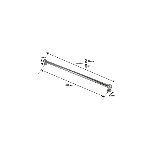 SPAREDRUM Coquille Tube Lug Double Tirant 265mm