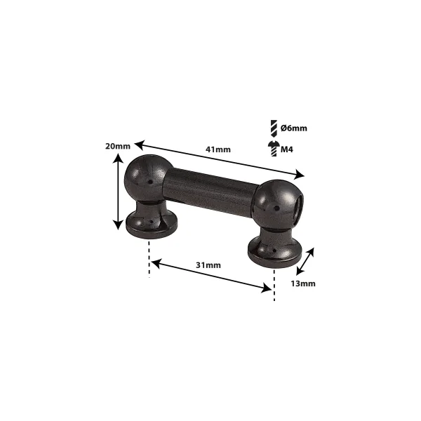 SPAREDRUM Coquille Tube Lug Double Tirant 31mm Black