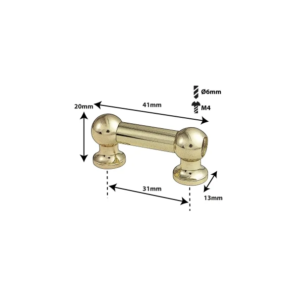 SPAREDRUM Coquille Tube Lug Double Tirant 31mm Gold