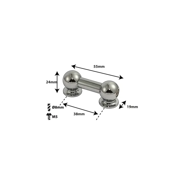 SPAREDRUM Coquille Tube Lug Double Tirant 38mm