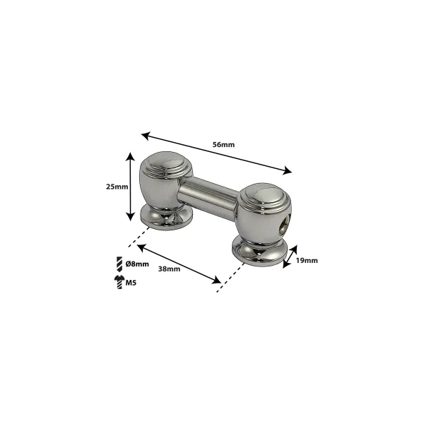 SPAREDRUM Coquille Tube Lug Double Tirant 38mm