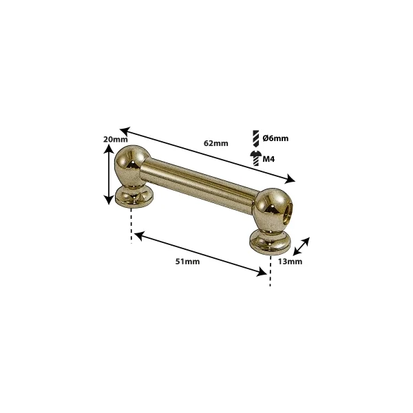 SPAREDRUM Coquille Tube Lug Double Tirant 51mm Gold