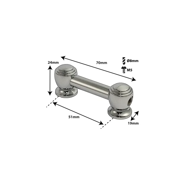 SPAREDRUM Coquille Tube Lug Double Tirant 51mm