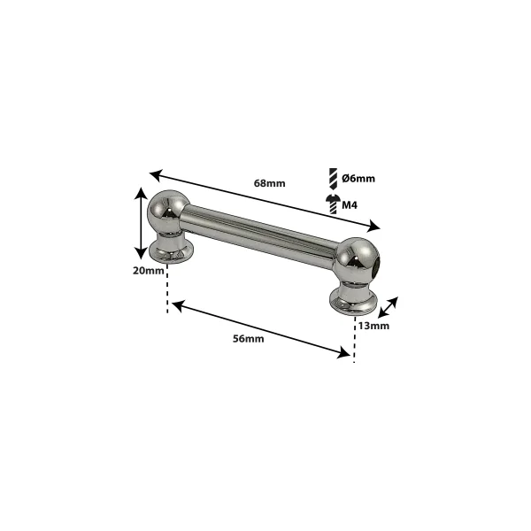 SPAREDRUM Coquille Tube Lug Double Tirant 56mm