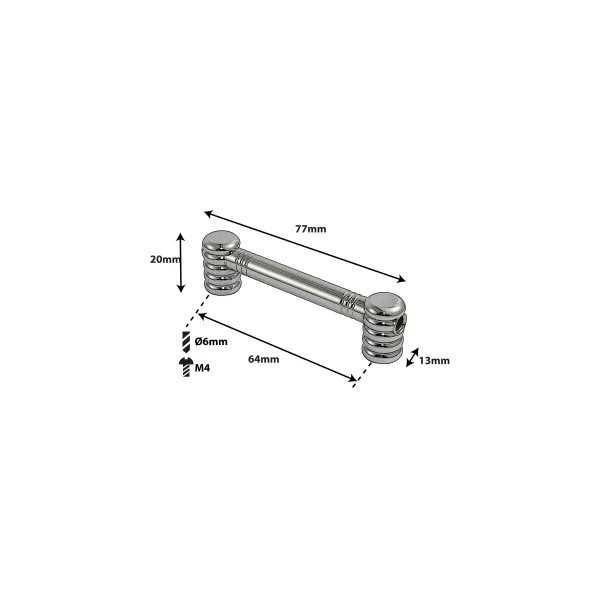 SPAREDRUM Coquille Tube Lug Double Tirant 64mm