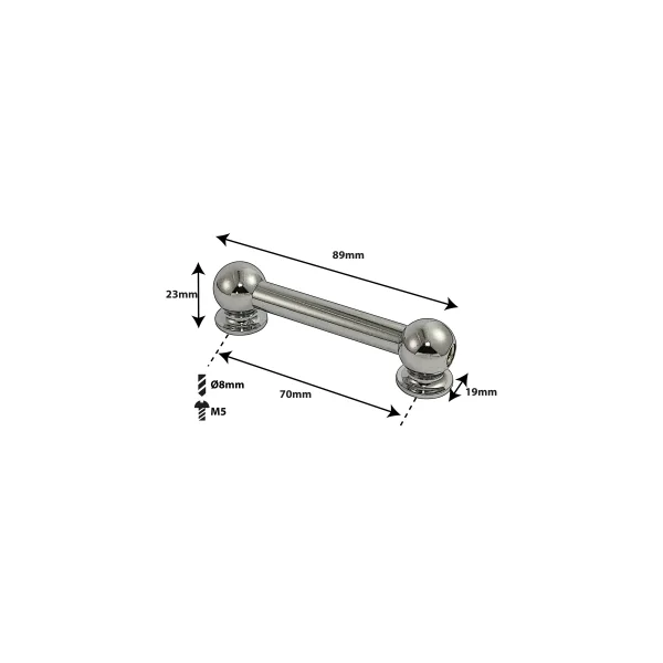 SPAREDRUM Coquille Tube Lug Double Tirant 70mm