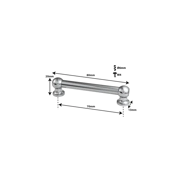 SPAREDRUM Coquille Tube Lug Double Tirant 70mm