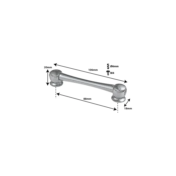 SPAREDRUM Coquille Tube Lug Double Tirant 88mm