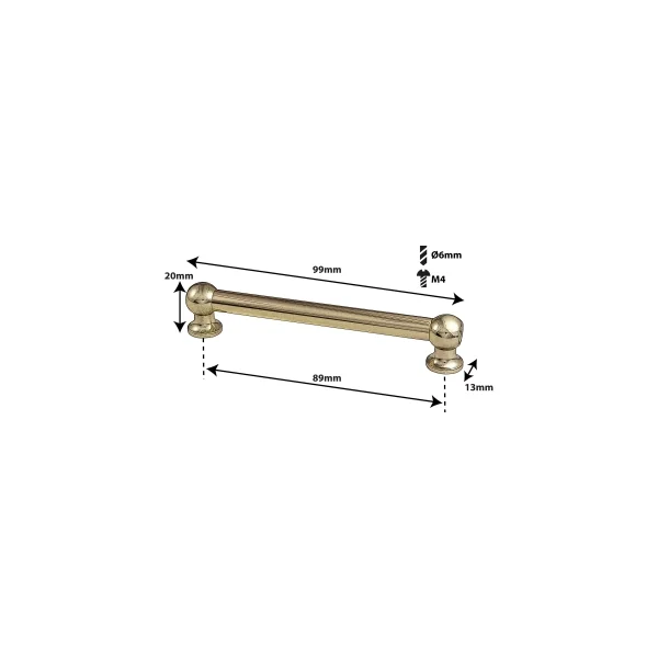 SPAREDRUM Coquille Tube Lug Double Tirant 89mm Gold