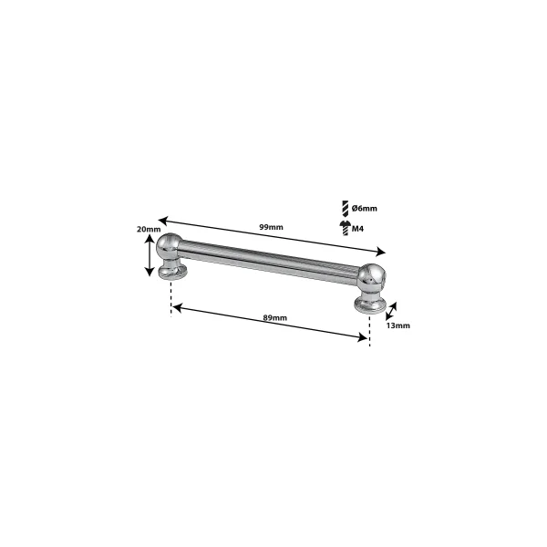 SPAREDRUM Coquille Tube Lug Double Tirant 89mm